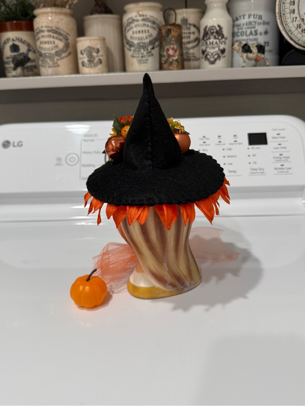 OOAK Fall Teen Witch Head Vase made by Me! - Picture 8 of 17